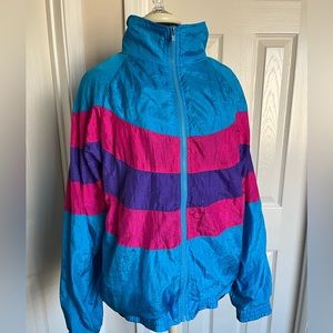 90s 80s vintage tracksuit size Medium/Large pink blue purple fresh prince